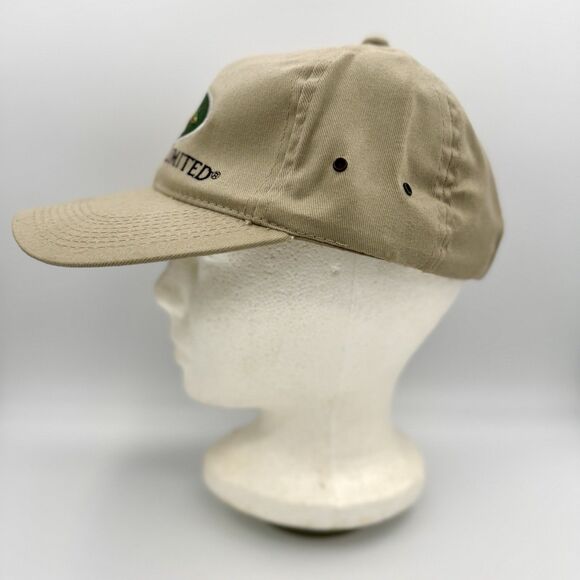 Ducks Unlimited Strapback Hat Khaki Embroidered Mallard Duck One Size - Picture 3 of 8